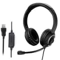 Wired USB Headset Call Center Headset with Microphone Gaming Noise Cancelling Over-Ear Headphones for C