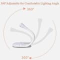 Miniatyrbild 2 av 5: Rechargeable Reading Light, Bedside Reading Lamp, Portable Book Light, 3 Color Temperatures