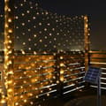1.5x1.5m LED Solar Light Net Warm White 8 Light Modes String Lights Waterproof