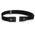 A black rubber belt, 100 cm invisible women's belt, jeans, trousers, buttonless, elastic belt, elastic adjustable belt