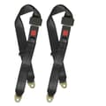 2-pack Universal midjebälte, 2-punkts justerbart säkerhetsbälte för gokart, golfbil