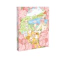 A4-binder with four-hole O-rings, sturdy cardboard support and large capacity for office, exam papers and trading cards