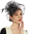 Fascinator Hats 20s 50s Hat Cocktail Tea Party Headpiece Black