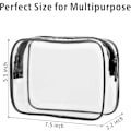 Miniatyrbild 3 av 5: 3-pack genomskinlig necessär, resesminkväska - hög kvalitet