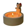 Miniatyrbild 1 av 6: Tecknade Katter Ljusstake Hög Temperaturbeständighet Återanvändbar Ljushylla för Skrivbordet Multicolour