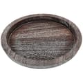 1 pc Round Wooden Candle Tray Simple Home Decor 29x29cm Light Brown