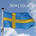 Sverige flagga - 150x90 cm - Svensk flagga 100% polyester med integrerade metallöglor