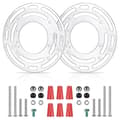 2-pack Mounting Brackets for Lamps, Ceiling Lamp Mounting Plate, Wall Lamp Mounting Block with Screw and Nuts [DB] Silver Silver