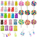 32 Pcs Assorted Gummy Bear Candy Resin Charms for DIY Bracelets and Necklaces
