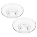 Clear Glass Soap Dish Heavy Round Soap Holder for Bathroom and Kitchen, Self-Draining Transparent Design for Easy Cleaning and Versatile Use