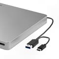 Miniatyrbillede 5 af 5: Ekstern DVD-drev, USB 3.0 & Type-C, Slankt bærbart optisk drev til pc-bærbar, Plug and Play, Slot-Loading CD/DVD-brænder og -læser