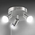 LED-taklampa roterbar, 3-vägs rund panel LED-takspotlight