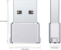 Pikkukuva 1 / 5: USB C naaras–USB uros -adapteri 3 kpl, Type C–USB A -laturi C