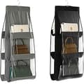 Hanging Handbag Organizer, 2 Pieces 6 Pockets Dustproof, Storage
