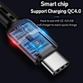 Miniatyrbilde 4 av 5: Spiralkabel USB Type-C, USB-kabel med innrullingsfunksjon, USB Type-C