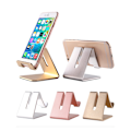 Miniatyrbild 2 av 3: Universell skrivbordsställ surfplatta telefonhållare för smartphone iPhone iPad metall aluminiumlegering stativ (guld)