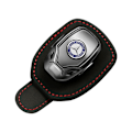 Miniatyrbillede 1 af 6: Passer til Benz bil solbrilleholder, læder brilleholder til A C E S GLK CLA GLA GLC GLE CLS SLK AMG, brilleholder til bil solskærm Black