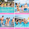 Miniatyrbild 5 av 6: Alintor Luftmadrass Pool, Poolleksak Vattenhängmatta 4-i-1 Vattenleksak Pooltillbehör, Uppblåsbar Pool Luftmadrass Vattenhängmatta för Madrasser