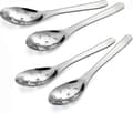 Small Slotted Spoons, 4 Pcs Modern Stylish Thick Heavy Short Handle