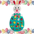 Easter Felt Bunny Set - Felt Easter Bunny Decorations for Home Decor, Carrot Felt Wall Hangings and Craft Set (FMY)