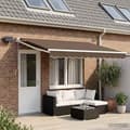 Maison Exclusive - Manuell markis med solenergi LED 4 x 3 m Taupe Mol