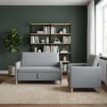 Maison Exclusive - Soffa med förvaring 2 st 3-sits Grå ljus 122 x 78 x 87 cm Ljusgrått