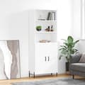 Buffet høj - Eksklusiv hus - Hvid - Ingeniørtræ - 69,5x34x180 cm Vit