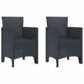 Maison Exclusive - Trädgårdsstol 2 st Anthracite Polypropylen antracit