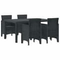 Maison Exclusive - 5-delt have spisebordssæt Anthracite antracit