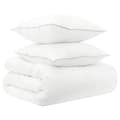 Maison Exclusive - Duvetset 3 pc 155 x 220 cm Alla säsonger Bambus Vit Vit