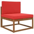 Miniatyrbild 3 av 6: Utomhuskudde - EXKLUSIVT HEM - Modern estetik - Polyester - 80 x 80 cm - Avtagbart blixtlåsfodral Röd