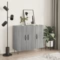 Maison Exclusive - Buffet sonoma grå 90x34x80 cm ingeniørtræ Sonoma grå