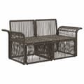 Miniatyrbillede 3 af 6: Havemøbel - EKSKLUSIVT HUS - Modulerbart - Grå - Poly rattan & stål - Aftagelige betræk Grå