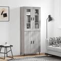 Maison Exclusive - Buffé hög Sonoma grå 69,5x34x180 cm Ingenjörsträ Sonoma grå