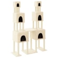Miniatyrbillede 1 af 6: Kattetræ - Creme - 199 cm - Konstrueret træ - Sisalstolper - Til store katte Fløde