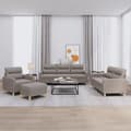 Maison Exclusive - 4-delars soffgrupp med kuddar i taupe tyg Mol