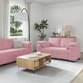 Maison Exclusive - 3-delars soffgrupp med kuddar i rosa sammet Rosa (sammet)
