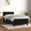Maison Exclusive - Lakanat ja patja Musta 80x200 cm Sametti