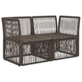 Miniatyrbillede 3 af 6: Havemøbel 2 pladser - MAISON EXCLUSIVE - Modulerbar - Grå - Poly rattan & stål - Aftagelige betræk Grå