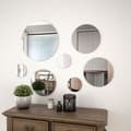 Maison Exclusive - Set med väggspegel 7 st Rund Glas
