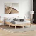 Pikkukuva 3 / 6: Massiivimänty 74 puinen sängyn runko - Ruskea - 140x200 cm - Nykyaikainen Ruskea