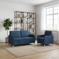 Maison Exclusive - Soffa med förvaring 2 st 3-sits Blå 152 x 78 x 87 cm Blå
