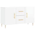 Maison Exclusive - Hvid glans buffet 100x36x60 cm ingeniørtræ Vit