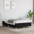 Miniatyrbillede 2 af 6: Sengeramme uden madras sort 120x190 cm stof34 [cm] sort