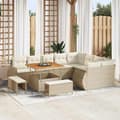Maison Exclusive - 12 osan puutarhakalustesarja, beige polyrottinki beige