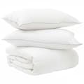 Maison Exclusive - Vit Duvetset 240 x 220 cm Polyester, Bambu Vit