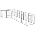 Pikkukuva 2 / 6: Musta Kennel 7,26 m² Teräs 110 cm - Kennel - Musta - Jauhemaalattu teräs - Polyeteeni - Ulkona Svart