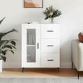 Maison Exclusive - Hvid glans buffet 69,5x34x90 cm Ingeniørtræ Vit