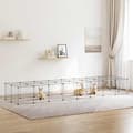 Maison Exclusive - Kæledyrbur med 36 paneler og dør Sort 280x70x35 cm