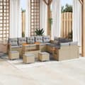 Maison Exclusive - 14 osan beige polyrottinkinen puutarhakalustesetti beige